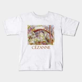 The River at the Bridge of Three Sources (1906) by Paul Cezanne Kids T-Shirt